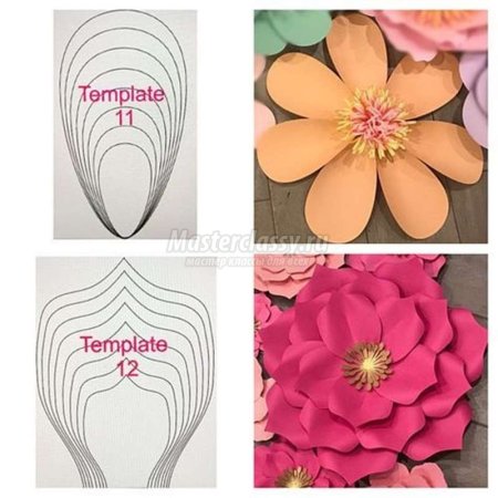Трафареты больших цветов