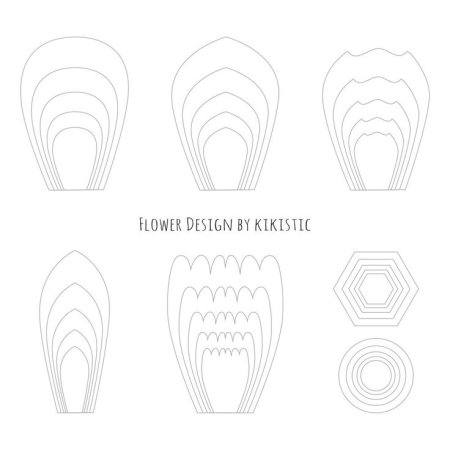 Трафареты больших цветов