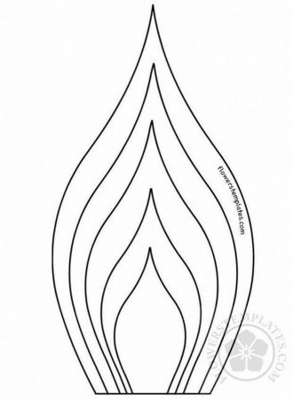 Трафарет лепестка цветка