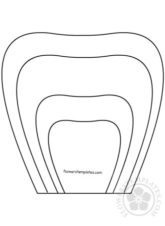 Трафареты лепестков для больших бумажных цветов