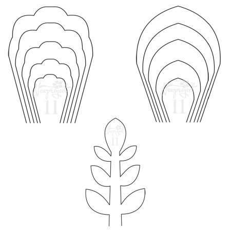 Трафареты для объемных цветов