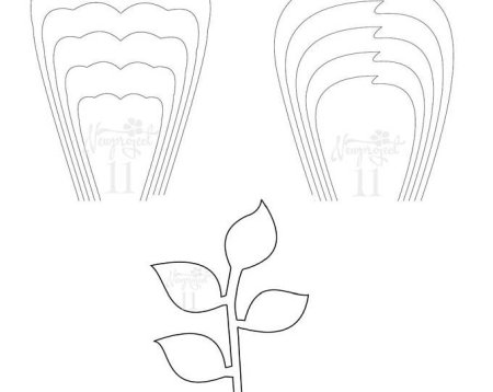 Трафареты для бумажных цветов