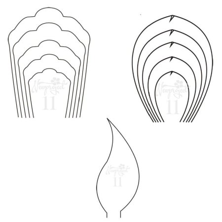 Макеты бумажных цветов