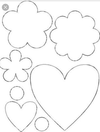 Шаблоны сердечек и цветочков