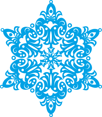 Снежинки цветные