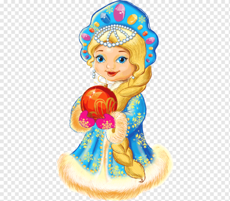 Снегурочка на прозрачном фоне