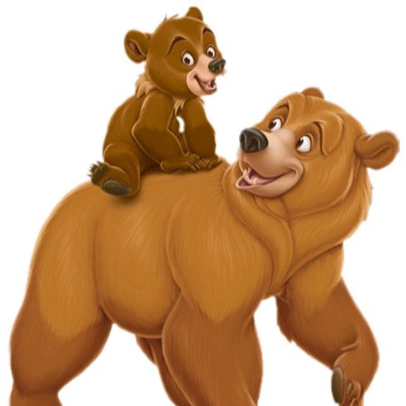 Мультяшный медведь на прозрачном фоне