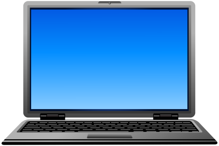 Компьютер на прозрачном фоне