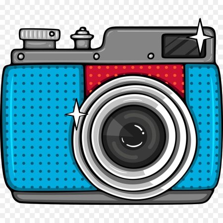 Фотоаппарат в мультяшном стиле