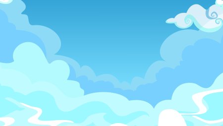 Голубое небо с облаками