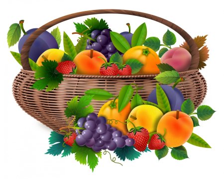 Корзина с фруктами для детей
