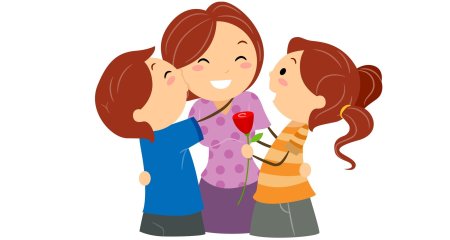 С днем матери на белом фоне