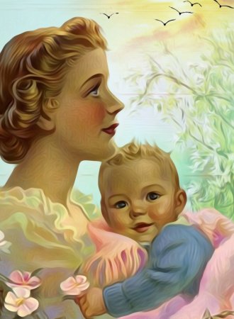 Мама и ребенок иллюстрация