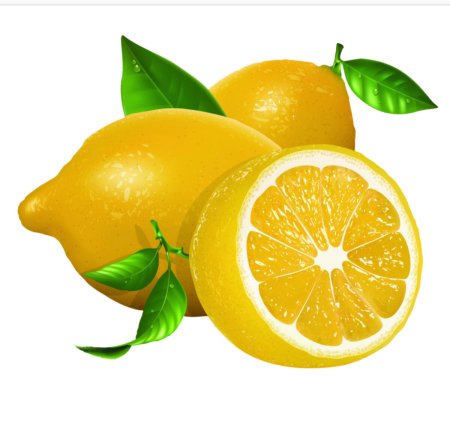 Лимон на белом фоне