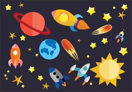 Космические векторные иллюстрации