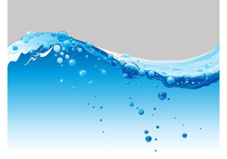 Вода на прозрачном фоне