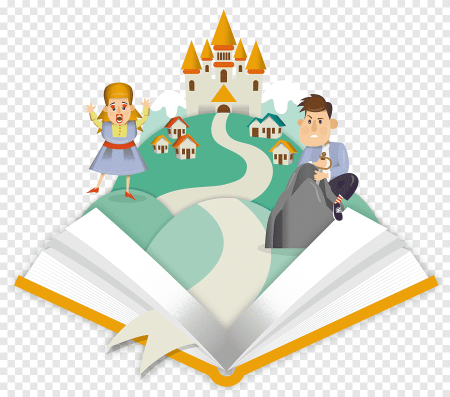Книга сказок на прозрачном фоне