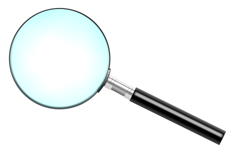 Лупа на прозрачном фоне