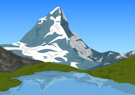 Швейцария гора Matterhorn вектор