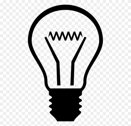 Лампочка черно белая