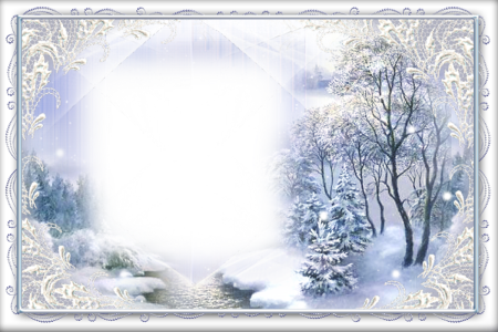 Зимняя рамка для текста