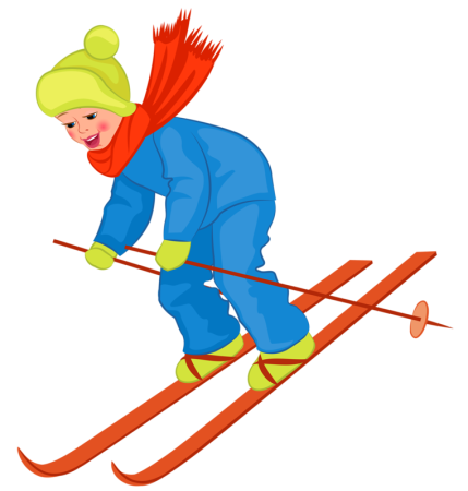 Мультяшные лыжники