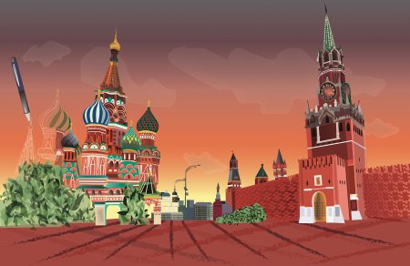 Красная площадь Москва вектор