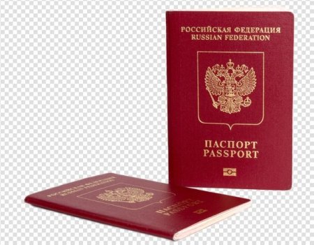 Заграничный паспорт на белом фоне
