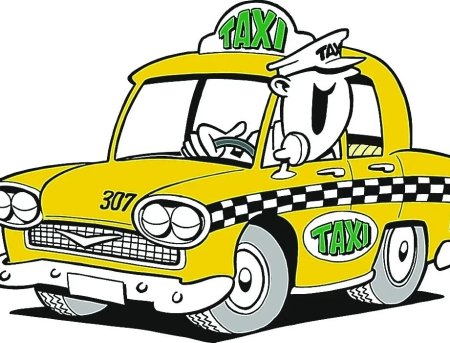 Мультяшная машинка такси