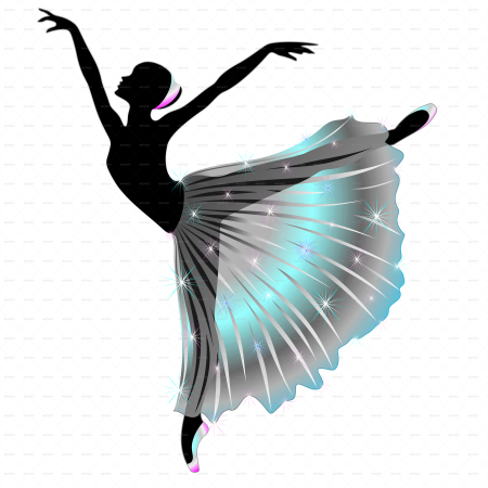 Балерина на белом фоне