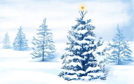 Елка в снегу