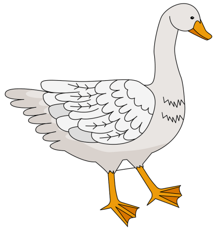 Гусь нарисованный