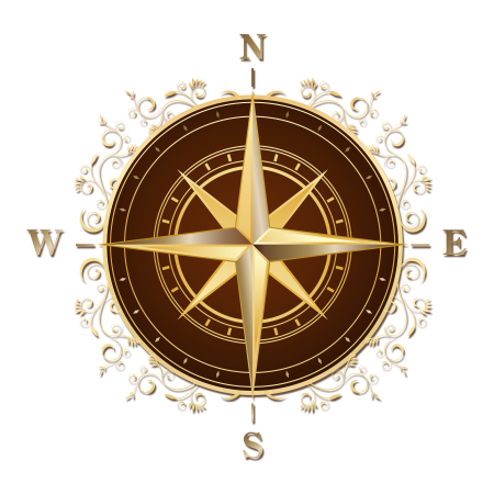 Компас West East South North