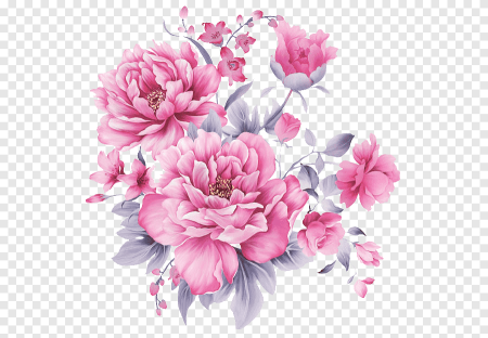 Pattern Акварельные пионы