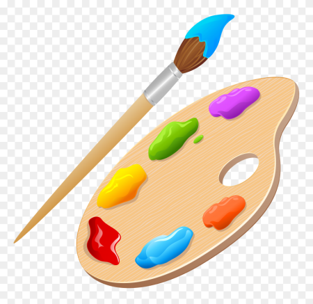 Краски с кисточкой