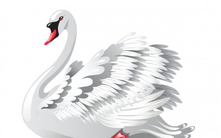 Лебеди мультяшные