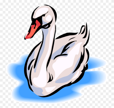 Лебедь рисунок