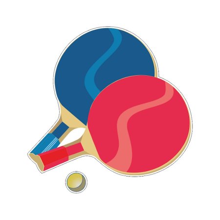 Ракетка для пинг понга вектор