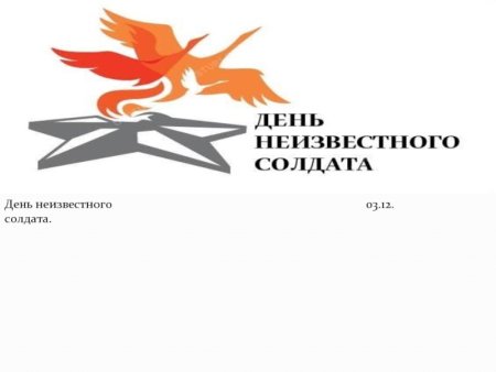 День неизвестного солдата эмблема
