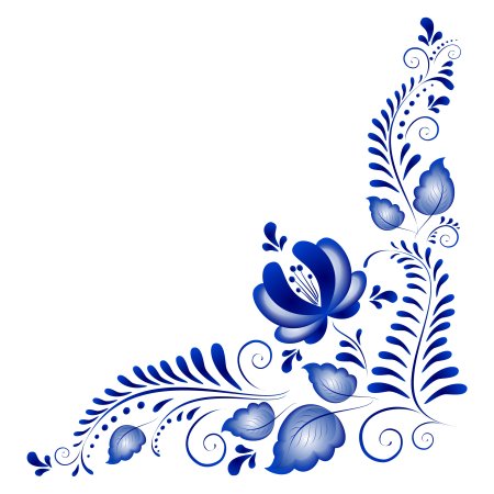 Орнаментальная стилистика Гжель