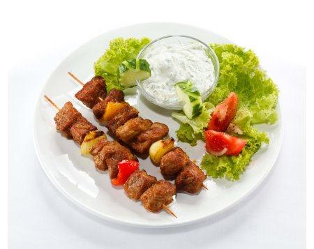 Шашлык на белом фоне люля кебаб