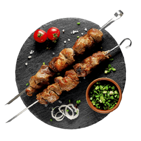Шашлык на белом фоне
