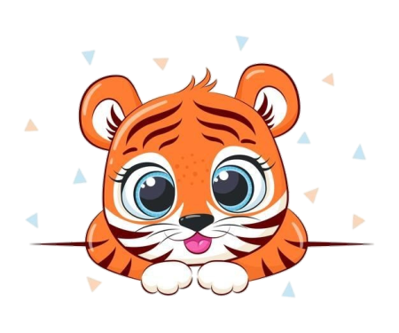 Улыбающийся Тигренок рисунок