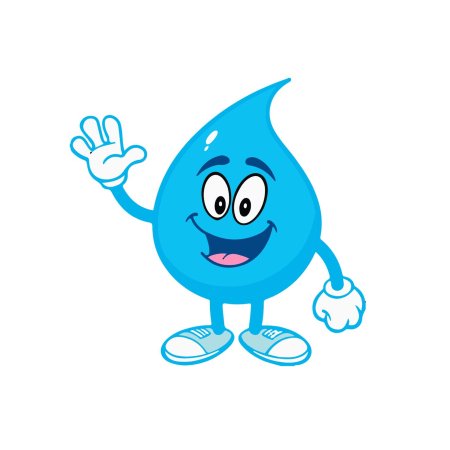 Капля воды мультяшная
