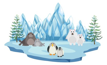 Фоновое изображение для животных севера для детей