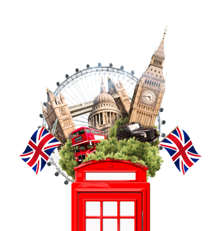 Англия на белом фоне