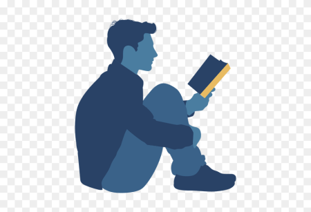 Человек с книгой вектор