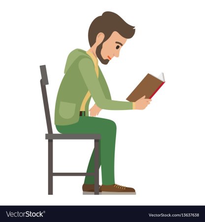 Нарисованный человек с книжкой