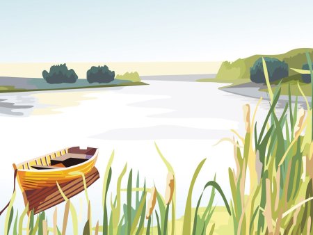 Пейзаж с водным простором