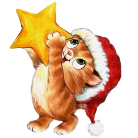 Новогодние мультяшные котята